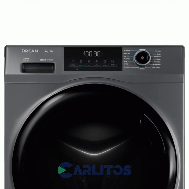 Lavasecarropa LG Inverter 8+5 KG 1400 RPM Gris Lscdr0805sg