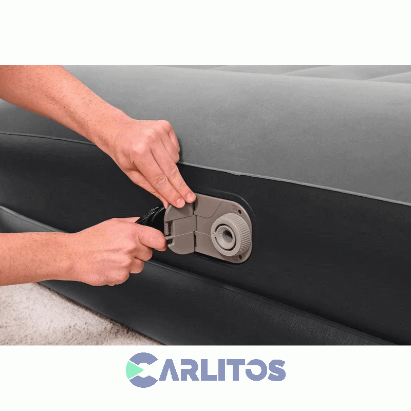 Colchon Inflable Doble Con Inflador Electrico 203 X 152 X 46 Cm Bestway 67403