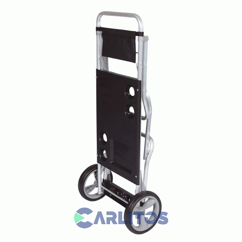 Carrito Para Playa Mor Aluminio Con Extensión Para Conservadora 2596 Negro