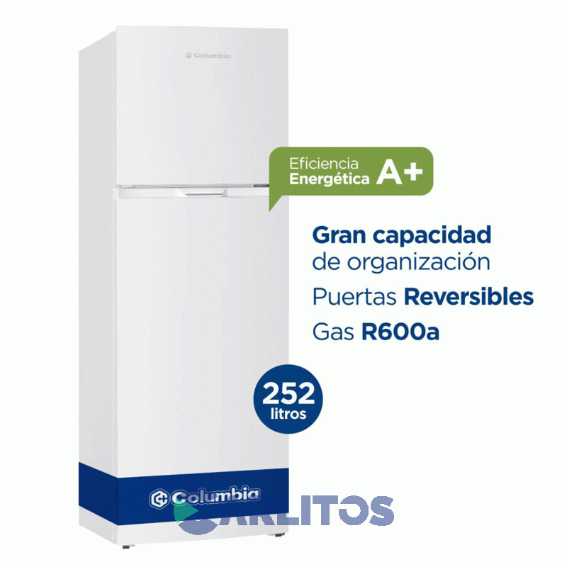 Heladera Con Freezer Columbia Blanca 252 Litros Chd25/9