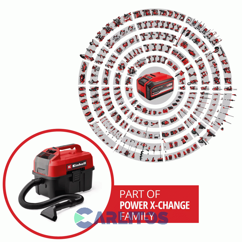 Aspiradora Sin Bolsa Inalambrica18 V Einhell 2347160 Te-Vc 18/10 Li-Solo