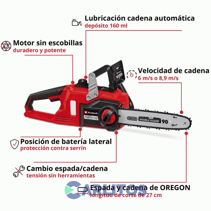 Motosierra Inalambrica Einhell 18 Volts Espada 30 Cm 4600010 Fortexxa 18/30
