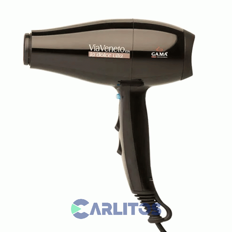 Secador De Pelo Ga.Ma Via Veneto 2200 Watts Bk Ion Arg Negro