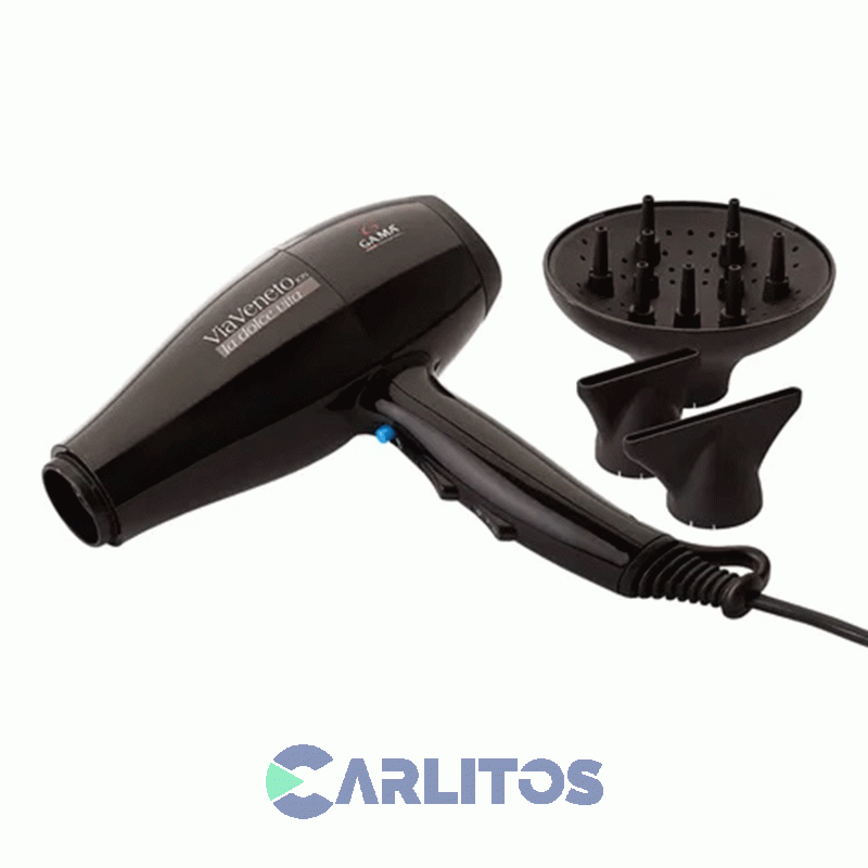 Secador De Pelo Ga.Ma Via Veneto 2200 Watts Bk Ion Arg Negro