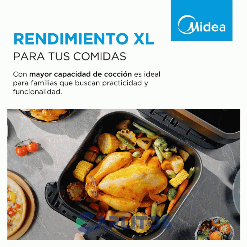 Freidora De Aire Midea Digital Negra Af-Dw85bar1