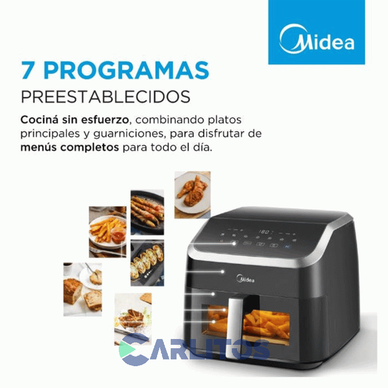 Freidora De Aire Midea Digital Negra Af-Dw85bar1