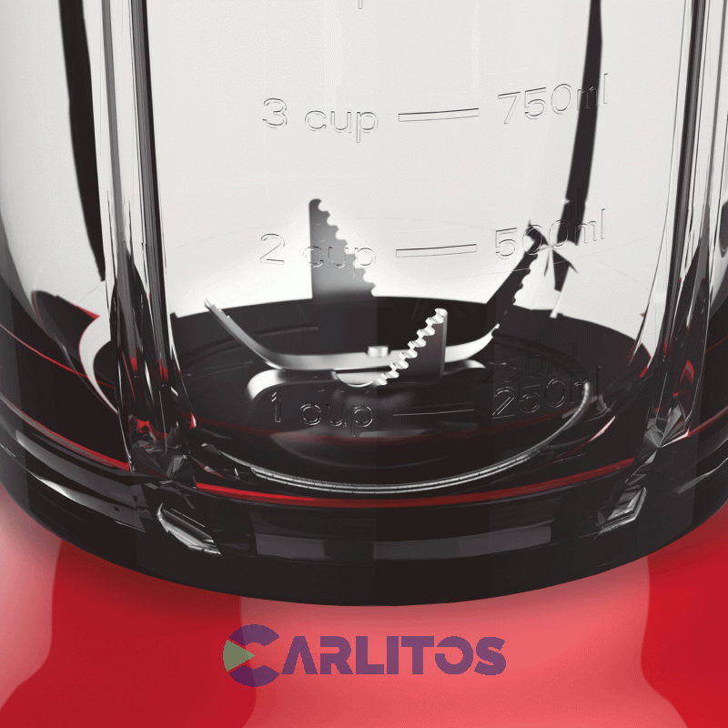 Licuadora Peabody 1200 Watts Con Jarra De Vidrio Pe-ln1210dmrm Roja Metalizada