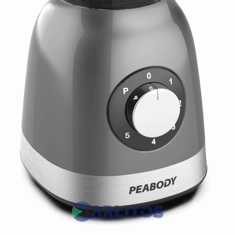 Licuadora Peabody 1200 Watts Con Jarra De Vidrio Pe-ln1210dm Gris Metalizada