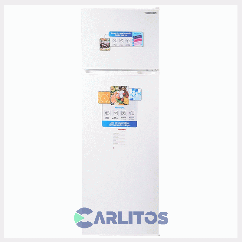 Heladera Con Freezer Telefunken 300 Litros Blanca Tkf-Hd300b