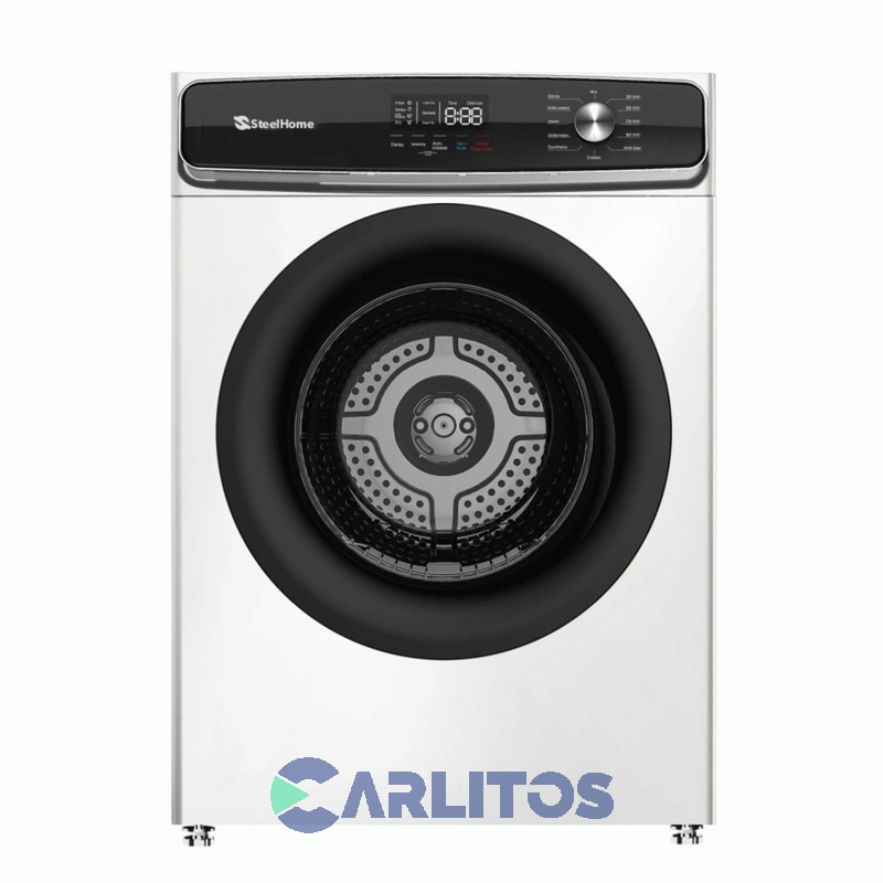 Secarropa Automatico Por Calor Steel Home 8 KG Blanco - Sh-sv8b