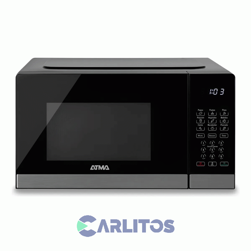 Microondas Digital Atma 20 Litros Negro Watdb20ucp