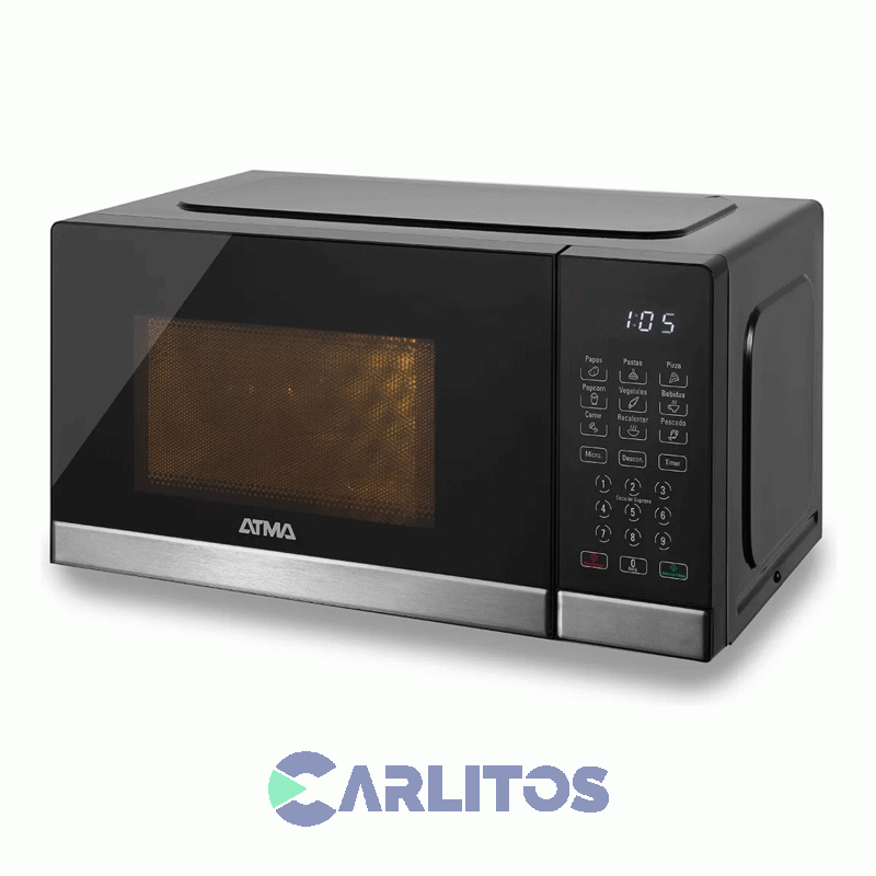 Microondas Digital Atma 20 Litros Negro Watdb20ucp