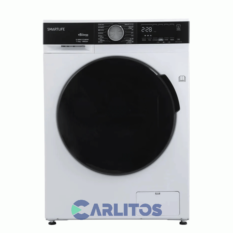 Lavarropa Carga Frontal Smartlife Inverter 11.5 KG-1400 RPM Blanco Sl-wmi1151400w