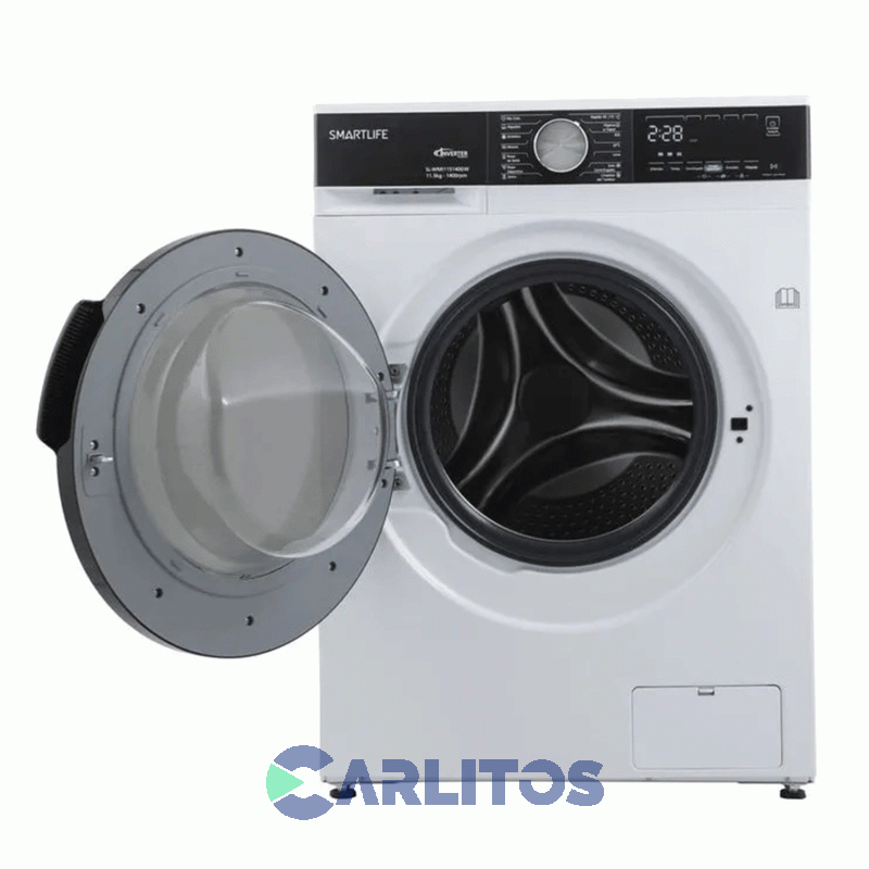 Lavarropa Carga Frontal Smartlife Inverter 11.5 KG-1400 RPM Blanco Sl-wmi1151400w