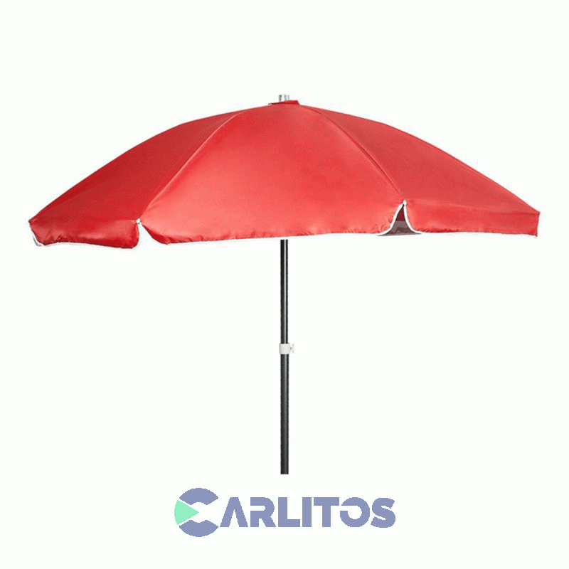 Sombrilla Reforzada 2 Metros Waterdog Tela Polyester Rojo Sum2016rd