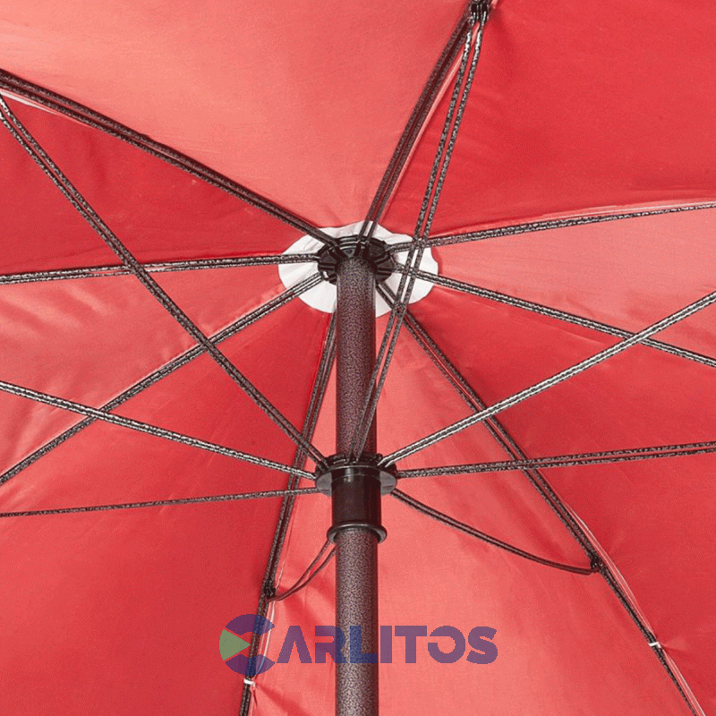 Sombrilla Reforzada 2 Metros Waterdog Tela Polyester Rojo Sum2016rd