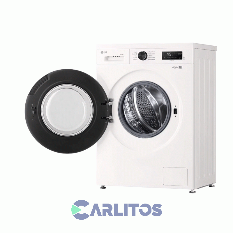 Lavarropa Carga Frontal Lg Inverter 6.5 Kg 1200 Rpm Blanco Wm65gwvfs6