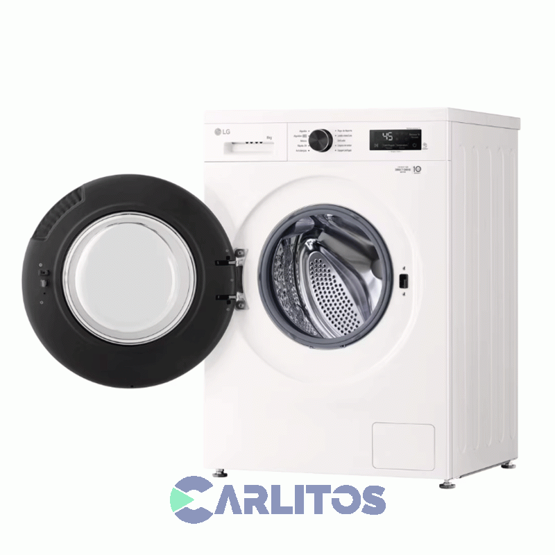 Lavarropa Carga Frontal Lg Inverter 8 Kg 1200 Rpm Blanco Wm80gwvfs6