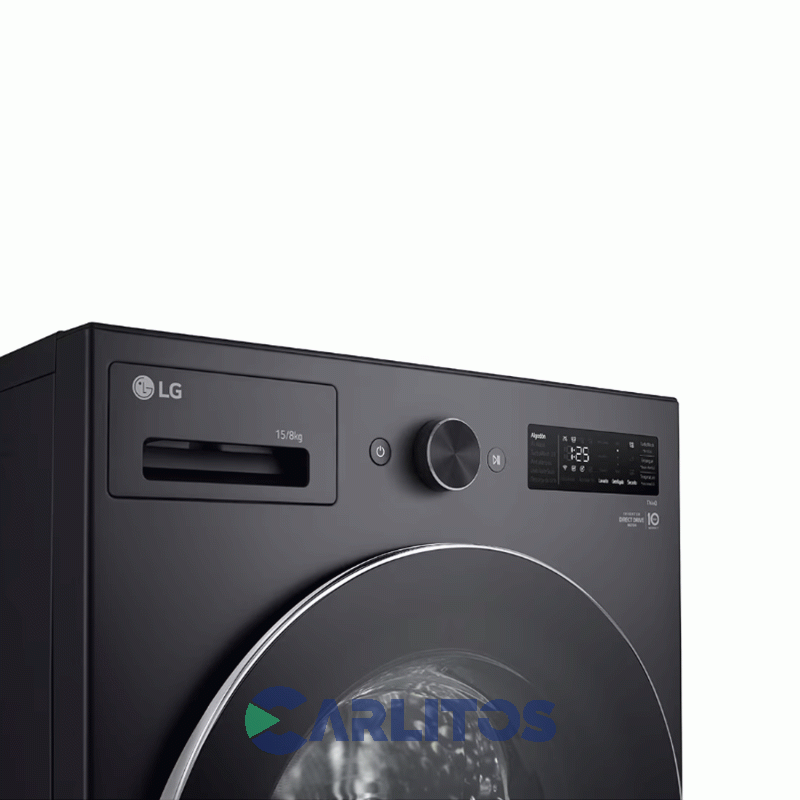 Lavasecarropa LG Inverter 15+8 Kg 1200 Rpm Gris Wd15egntspg