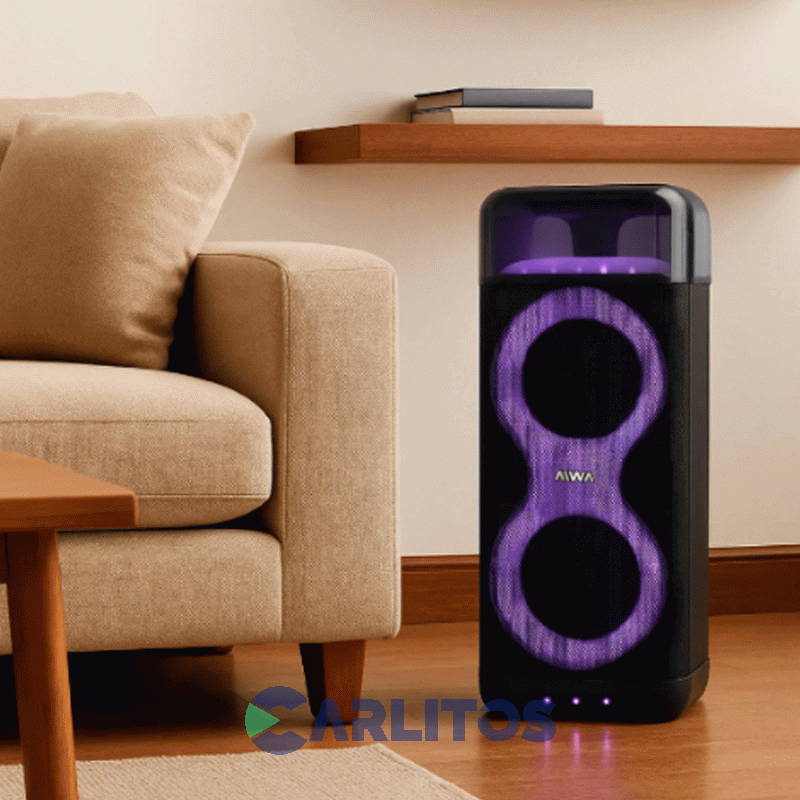 Parlante Torre Aiwa Con Bluetooth Y Batería 12000 Watts Aiwa Aw-t606