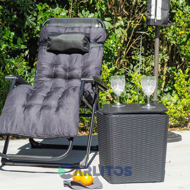 Mesa Ratona Símil Ratan Garden Life Capri Grafito