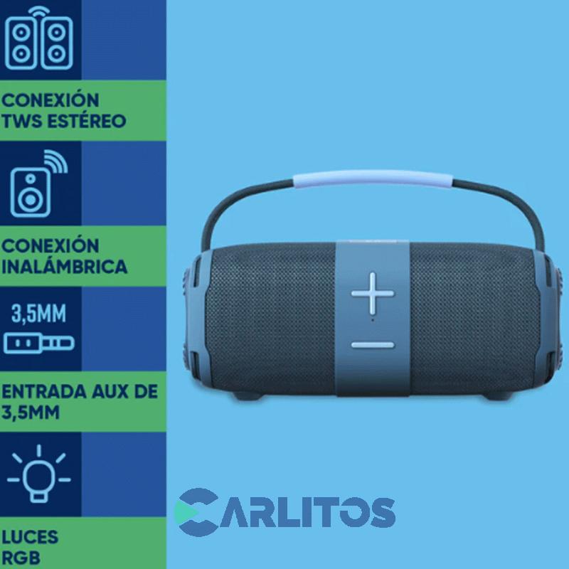 Parlante Portatil Kazz Con Bluetooth 10 Watts Rms Fritz