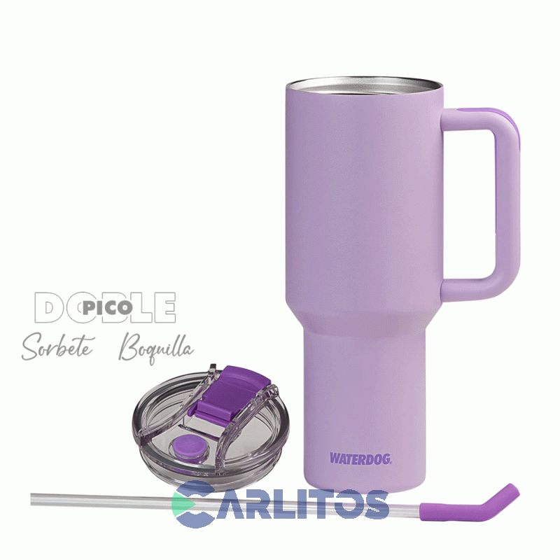 Vaso Doble Pared Waterdog Cold1200pk Pink Stick