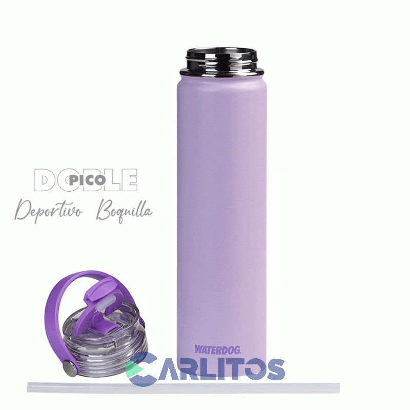 Botella De Acero Inoxidable Waterdog Akwa750ps Pink Stick