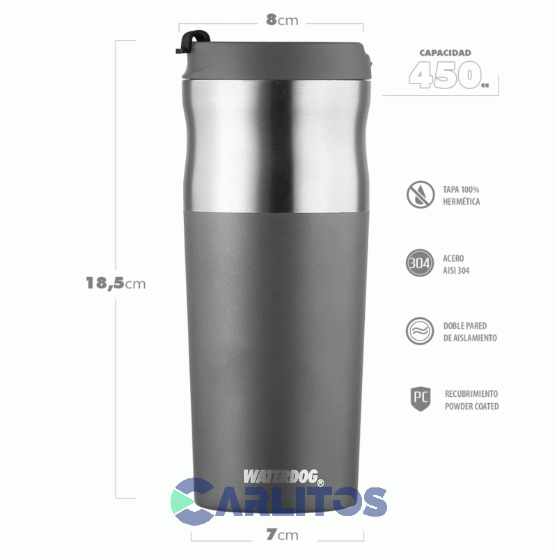 Vaso Waterdog Oliver450DGF Dark Grafito