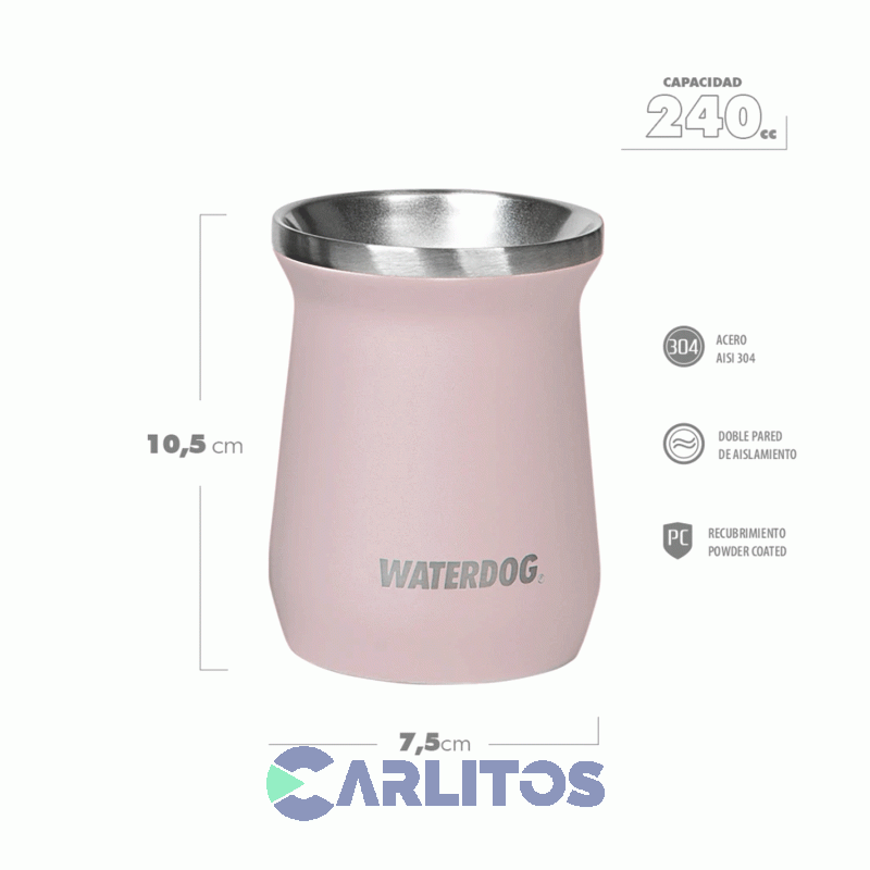 Mate Waterdog Legendario Clásico 240 Ml Zoilo240pl Rosa