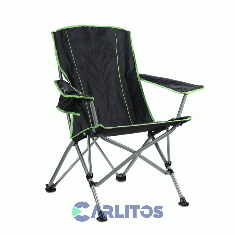 Sillón Director Plegable Con Funda Y Apoya Vaso Waterdog Bc341dh Negro