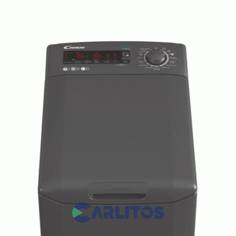Lavarropa Carga Superior Inverter Candy 7 KG 1400 RPM Gris Cstg47tmrr4