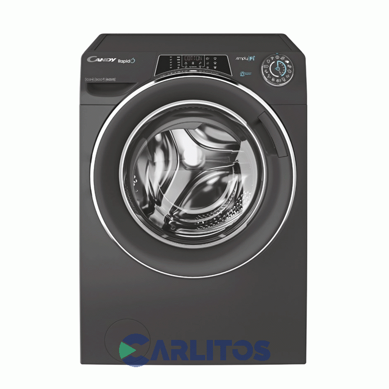 Lavarropa Carga Frontal Candy Inverter  10.5 KG 1500 Rpm Gris Ro151056dwhcr