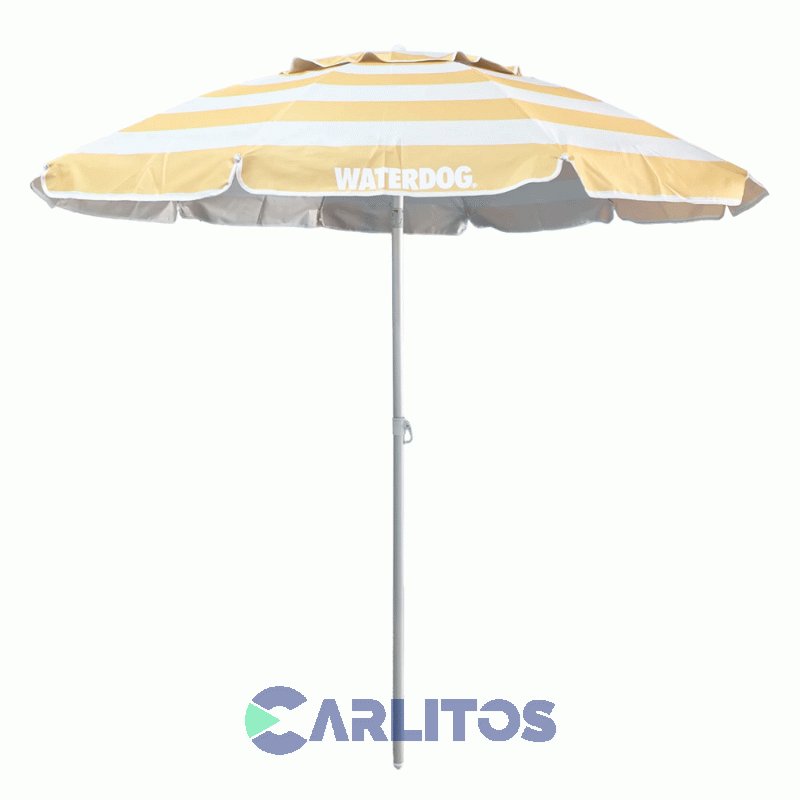 Sombrilla De Aluminio 2 Metros Reforzada Tela Polyester Waterdog Umb2010albg Beige