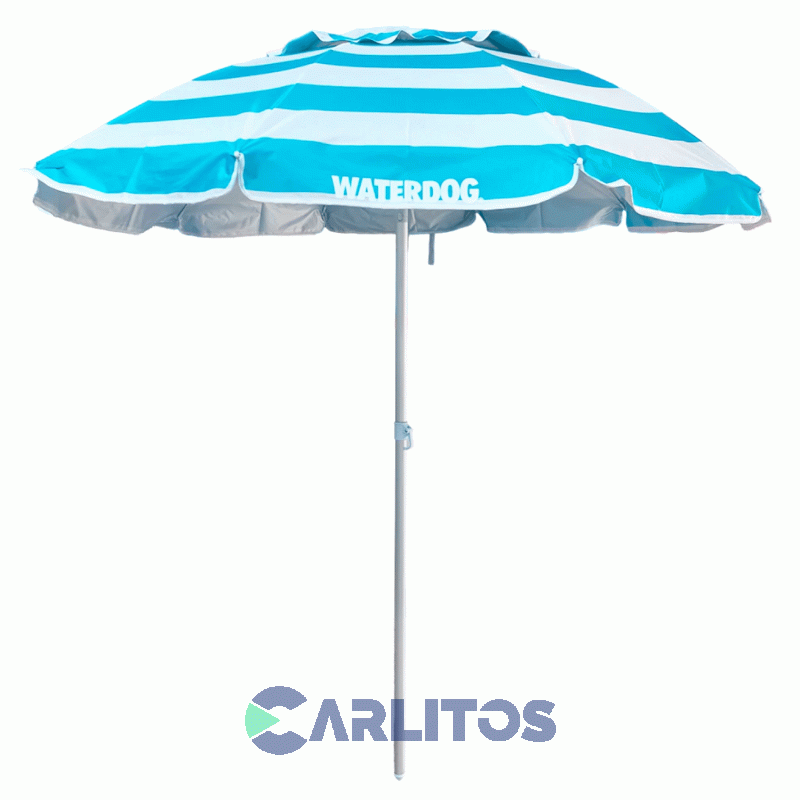 Sombrilla De Aluminio 2 Metros Reforzada Tela Polyester Waterdog Umb2010albl Azul