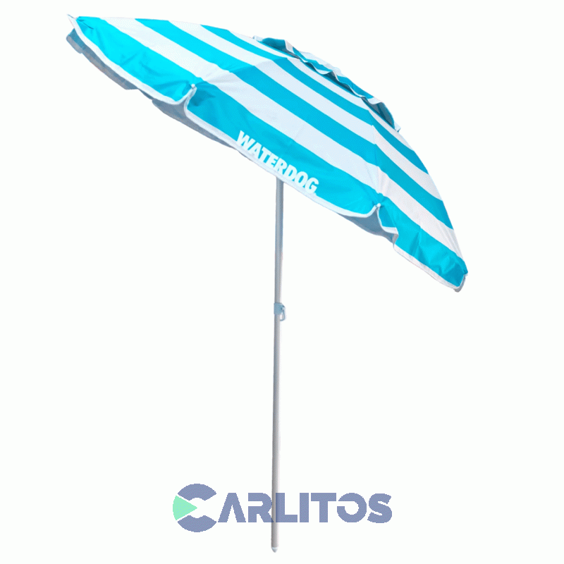 Sombrilla De Aluminio 2 Metros Reforzada Tela Polyester Waterdog Umb2010albl Azul