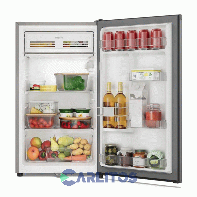 Heladera Bajo Mesada Gafa Con Congelador 90 Litros Plata Hgfm90p