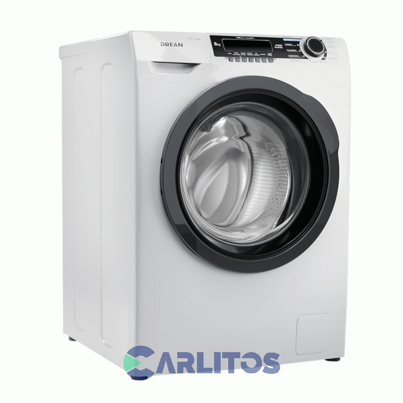 Lavarropa Carga Frontal Drean Inverter 8 KG - 1400 RPM Blanco Lcfdr0814sb0