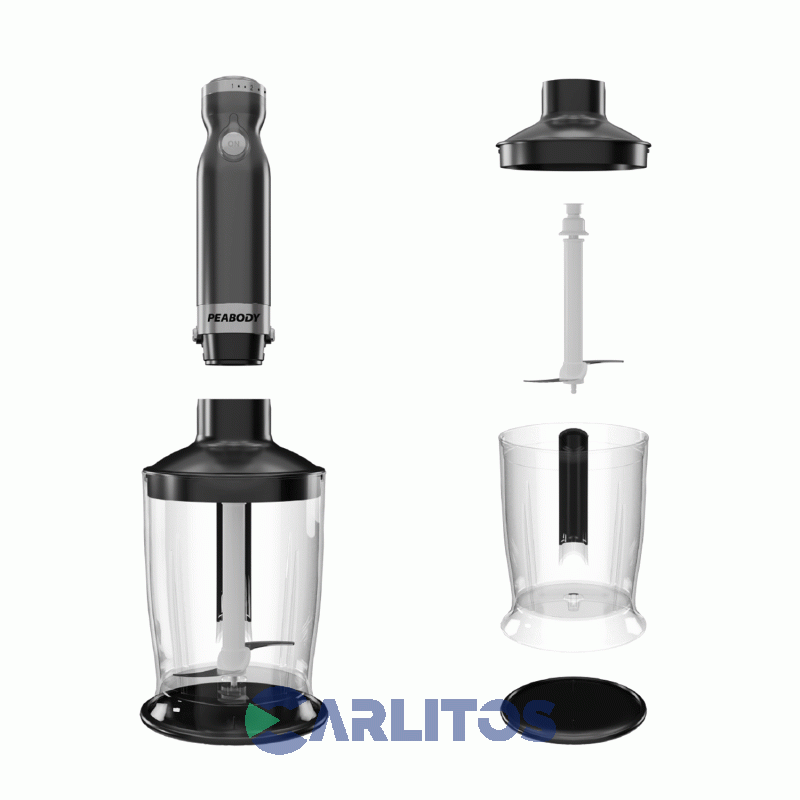 Minipimer Varilla Metal Peabody 1000 Wts Pe-lma328dm Gris Metalizado