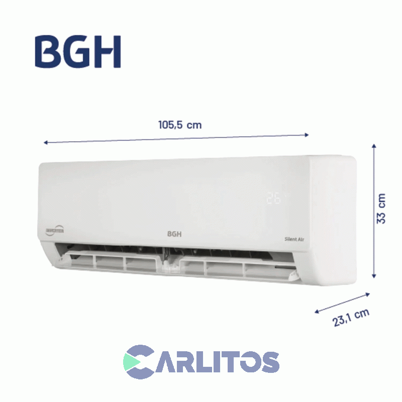 Aire Acondicionado Split Inverter Bgh 6700 Watts Frio/calor Bsi67wcnx