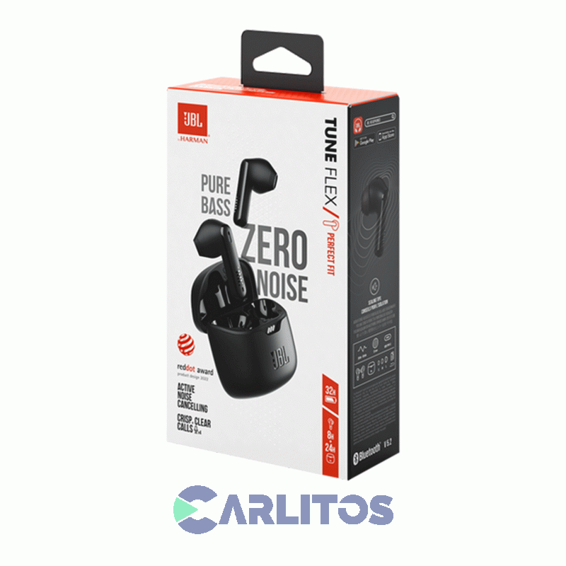 Auricular Con Bluetooth Tune Flex Jbl Jbltflexblk Negro