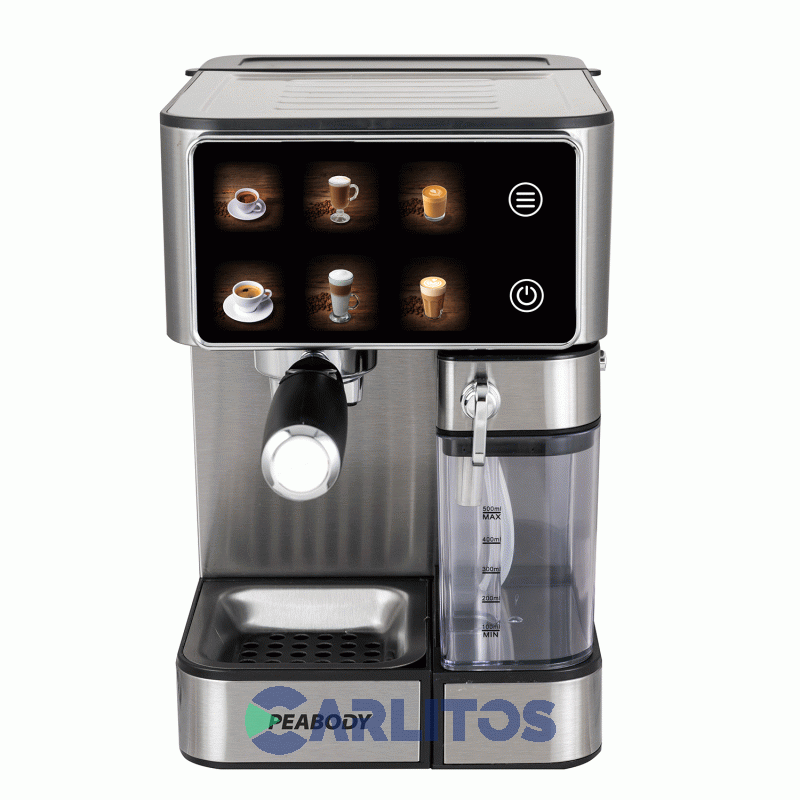 Cafetera Express Peabody Digital Acero Inoxidable 20 Bares PE-CED5017IX