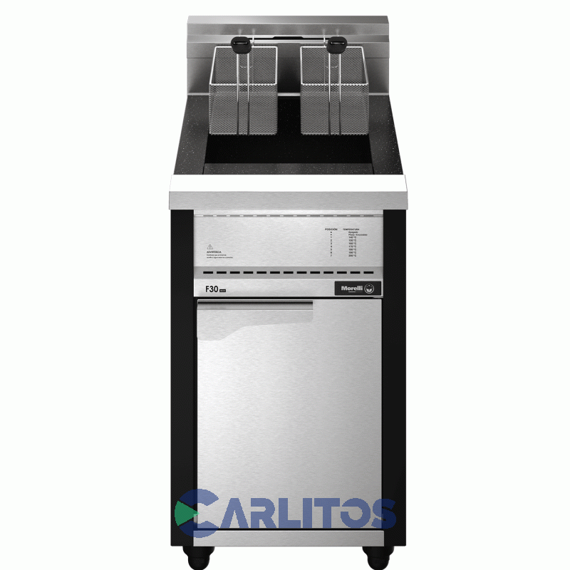 Freidora a Gas Automatica Morelli F-30 Eco Industrial  Acero Inox 30 Lts Gn 10020