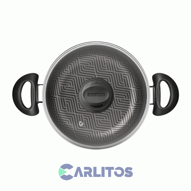 Olla Aluminio Antiadherente 4.90 Lts Paris Texture Tramontina 28524/624