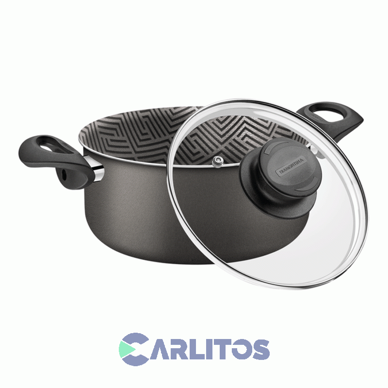 Olla Aluminio Antiadherente 4.90 Lts Paris Texture Tramontina 28524/624