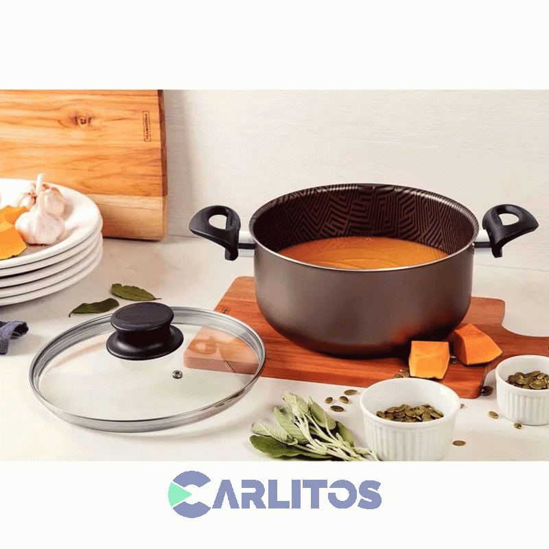 Olla Aluminio Antiadherente 4.90 Lts Paris Texture Tramontina 28524/624