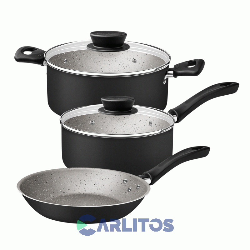 Batería Aluminio Antiadherente 3 Piezas Linz Tramontina 27899/499