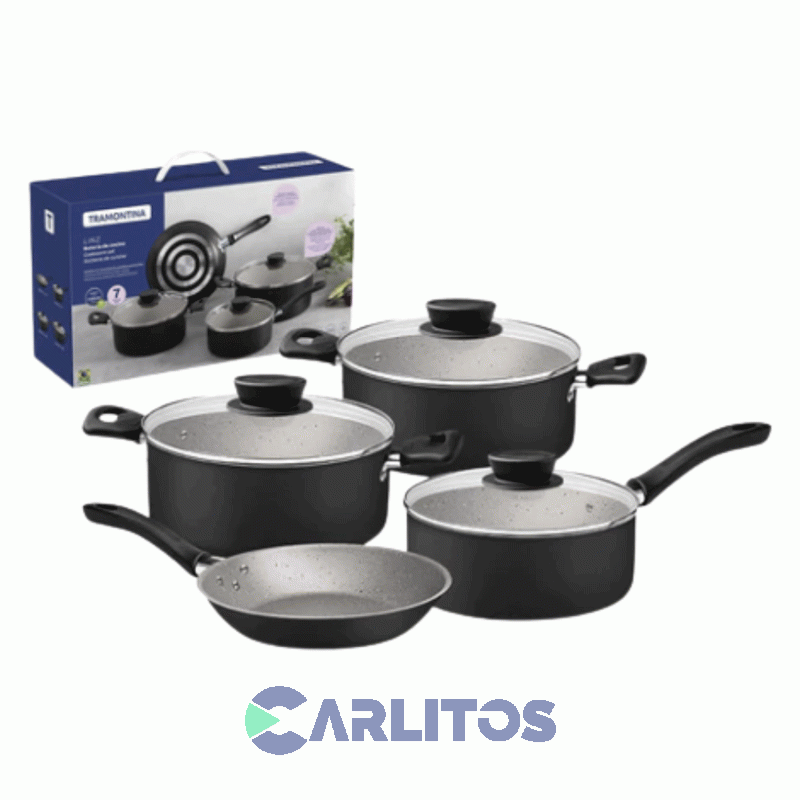 Batería Aluminio Antiadherente 7 Piezas Linz Tramontina 27899/425