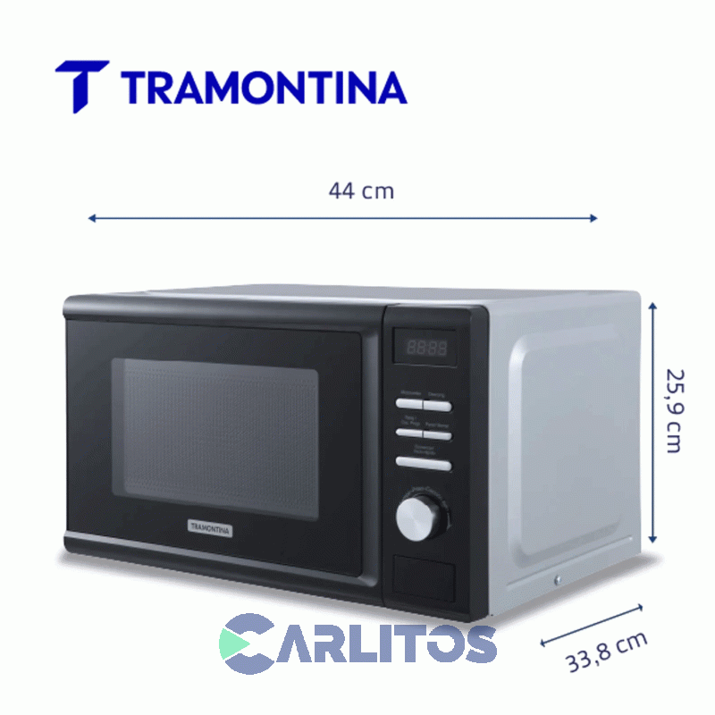 Microondas Digital Tramontina 20 Litros Negro Glass Cook Mcdi