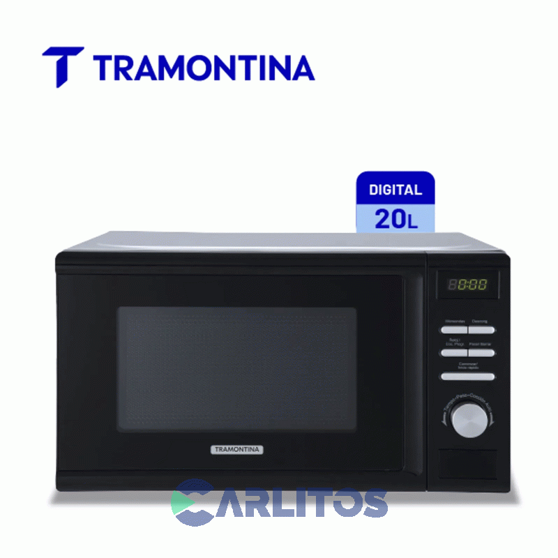Microondas Digital Tramontina 20 Litros Negro Glass Cook Mcdi